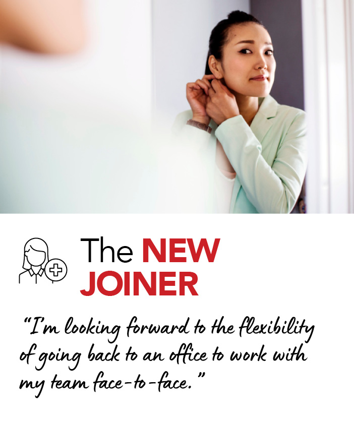 The new joiner - excited about the flexibility of going back to work and embracing sustainability.